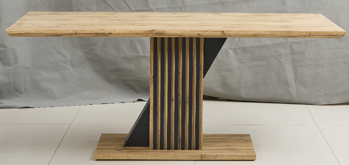 MESA MORANDI 180X90X75CMS NATURAL Y NEGRO