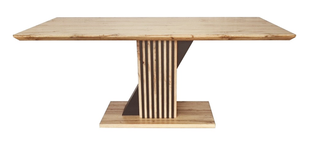 MESA MORANDI 180X90X75CMS NATURAL Y NEGRO