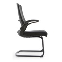 SILLA DE ESPERA CON 2D BRAZO 819C NEGRA(60×50×54CM)