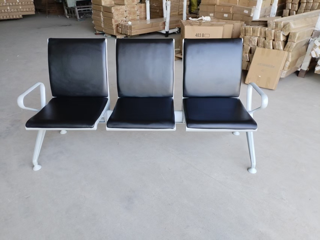 BANCA DE ESPERA FULL COJIN TRIPLE 3P NEGRO