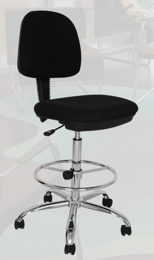 SILLA CAJERO EJECUTIVA CON BRAZO ALTO 125CM  COLOR NEGRO