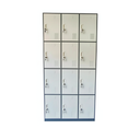 LOCKER DE 12 ESPACIOS BLANCO Y GRIS CLARO(180*90*40CM)