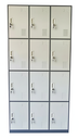 LOCKER DE 12 ESPACIOS BLANCO Y GRIS CLARO(180*90*40CM)