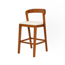 SILLA BAR DARWIN COLOR NUEZ ASIENTO BLANCO( 45x54x101CM)