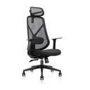 SILLA DE OFICINA EJECUTIVA NOLAN 6243A CON CABECERA (RESPALDO NEGRO, ASIENTO NEGRO)