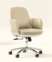 SILLA DE OFICINA EJECUTIVA MAX CON CABECERA(RESPALDO BEIGE,ASIENTO BEIGE)