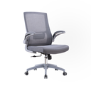 SILLA DE OFICINA 819B-WG MARCO BLANCO MALLA GRIS(60×50×59CM)-OFF