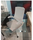 SILLA DE OFICINA 819B-WG MARCO BLANCO MALLA GRIS(60×50×59CM)-OFF