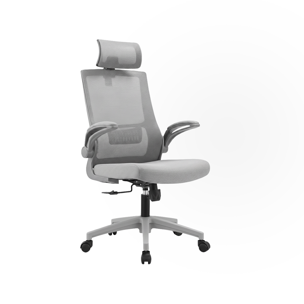 SILLA DE OFICINA 819A-G CON CABECERA GRIS(60×50×59CM)-OFF