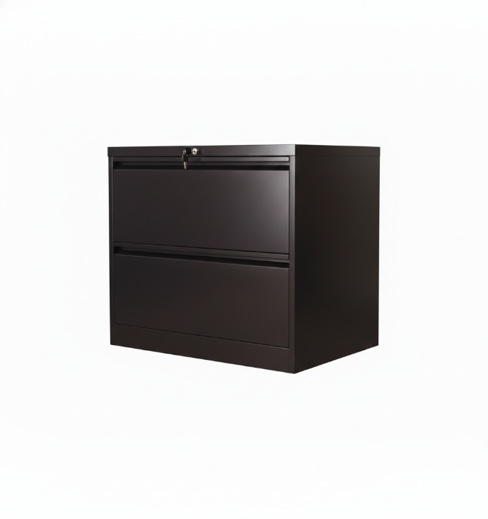 ARMARIO MEDIO 2 GAVETAS NEGRO(72.4*90*45CM)