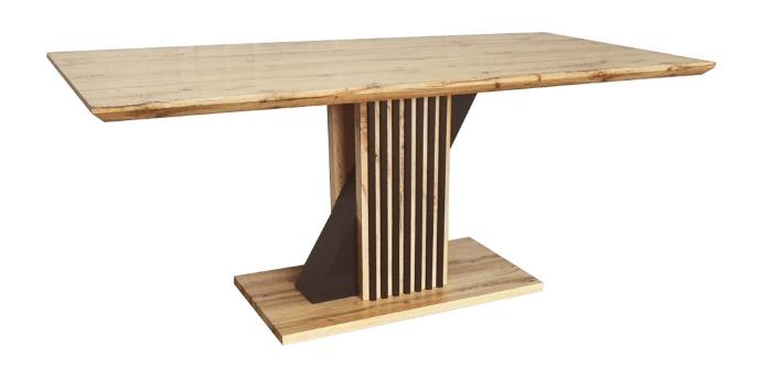 MESA MORANDI 180X90X75CMS NATURAL Y NEGRO