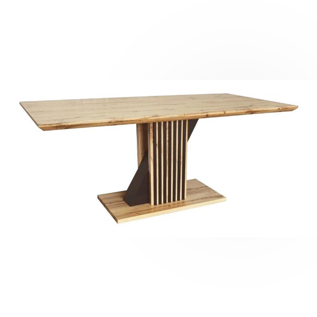 MESA MORANDI 180X90X75CMS NATURAL Y NEGRO
