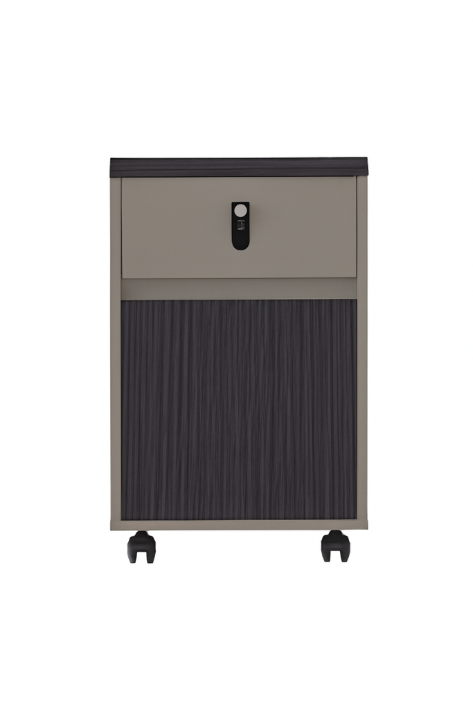 CREDEZA MÓVIL ALSEN GRIS OSCURO Y CAQUI(40*40*65CM)