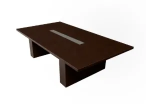MESA DE CONFERENCIA LINKEDIN #3 CAFÉ Y GRIS(280x140x750CM)