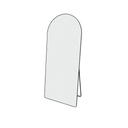 ESPEJO MARCO DE NEGRO 80x180CM