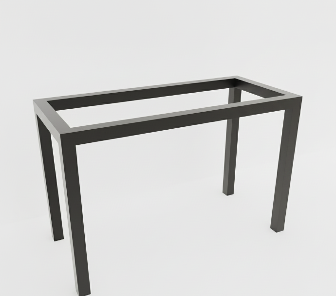 BASE METALICA DE 4 PATAS COLOR NEGRO PARA MESA DE 24x48¨ RECTANGULAR