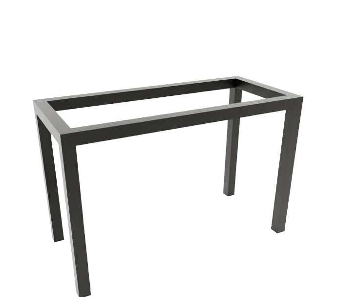 BASE METALICA DE 4 PATAS COLOR NEGRO PARA MESA DE 24x48¨ RECTANGULAR