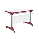 MESA MODULAR ESCOLAR BLANCA CON ROJO(140*60*76CM)