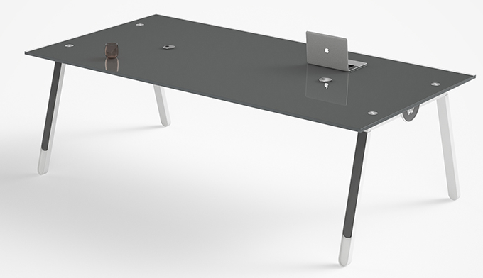 MESA DE CONFERENCIAS MASON GRIS(240*120*75CM)