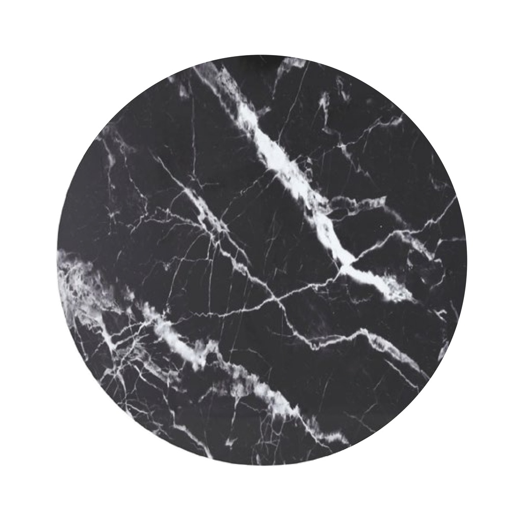 PLATAFORMA DE PIEDRA REDONDA DE 24" NEGRO