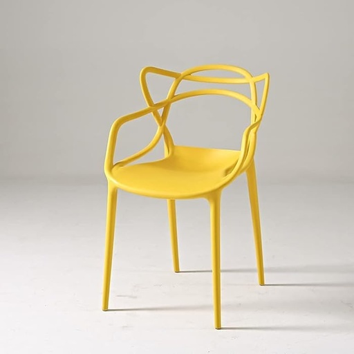 [2986] SILLA HERMES COMEDOR COLOR AMARILLA (YWJ-6648)