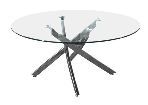 [CT-2313] MESA COMEDOR POLAND TRANSPARENTE(DIA90x43CM)