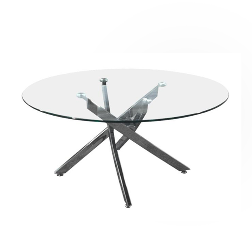 [CT-2313] MESA COMEDOR POLAND TRANSPARENTE(DIA90x43CM)