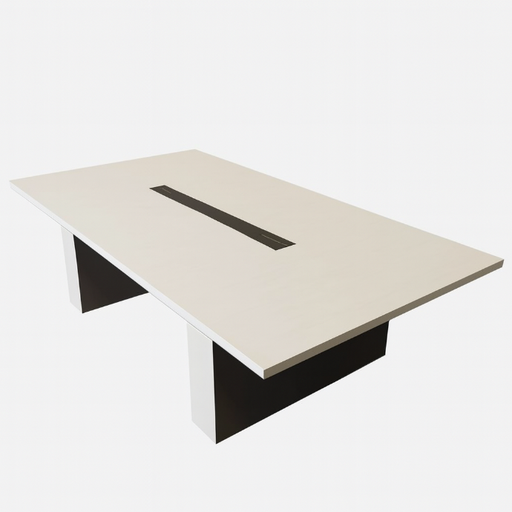 [ODFC26-BG] MESA  LINKEDIN #2 BLANCO Y GRIS(280x140x750CM)