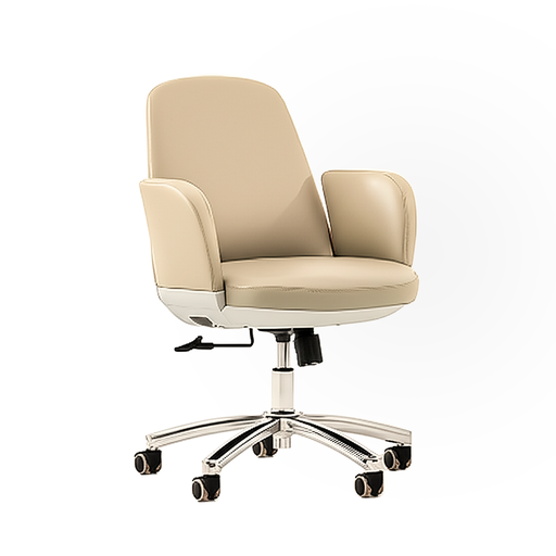[90100B] SILLA DE OFICINA EJECUTIVA MAX CON CABECERA(RESPALDO BEIGE,ASIENTO BEIGE)