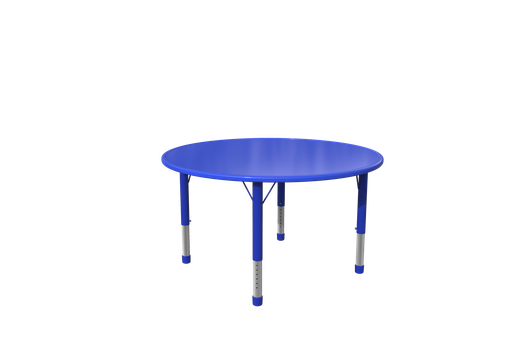 [902015-A] MESA KINDER PLASTICA REDONDA DE 40´´ ALTURA AJUSTABLE MAXIMO 30" COLOR AZUL