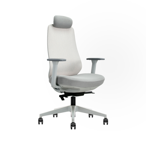 [6255A-HS] SILLA OFICINA EJECUTIVA DRIP(RESPALDO GRIS LECHE,ASIENTO GRIS CLARO)