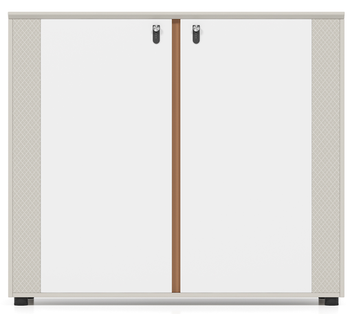 [NIS-004] CREDENZA DE 2 PUERTAS SORIN CAQUI CON BLANCO (80*40*80CM)