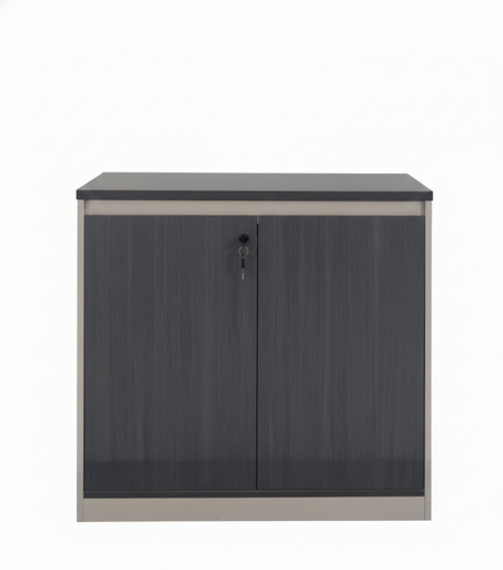 [NIS-005] CREDEZA DE 2 PUERTAS ALSEN GRIS OSCURO Y CAQUI(80*40*80CM)