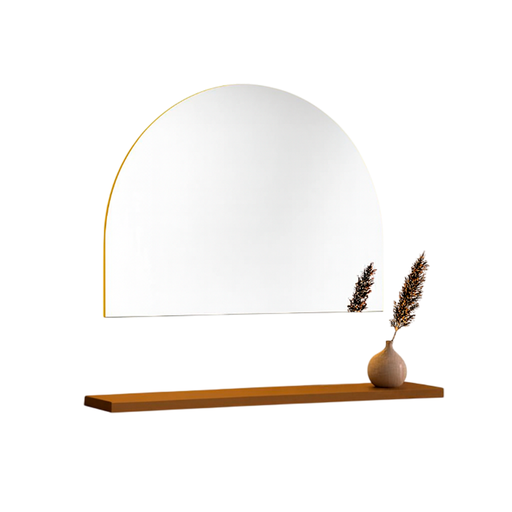 [ES-002] ESPEJO MEDIA LUNA LED DORADA 90x180CM