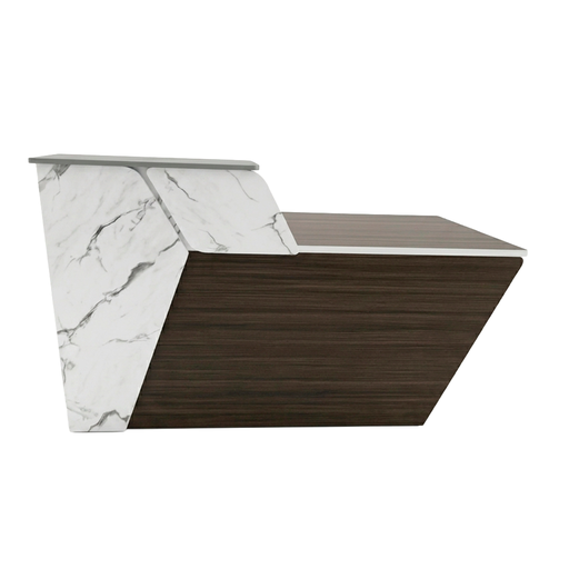 [UK-05] RECEPCION ETHAN OLMO CON MARMOL BLANCO(140*60*100CM)