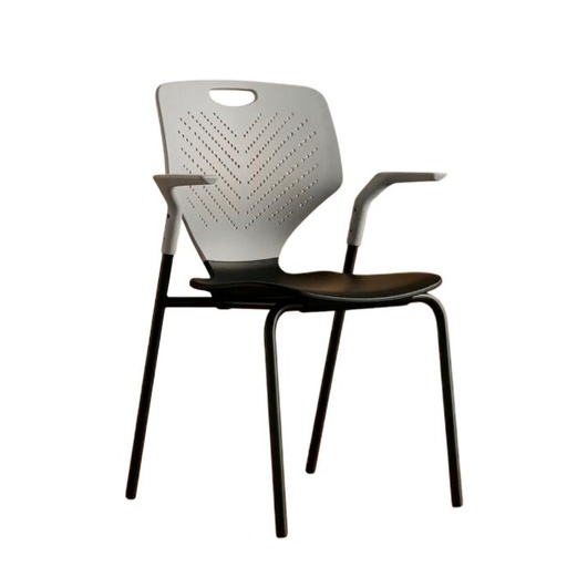 [CS02] SILLA CARTER GRIS CON NEGRO (43.2*42.3*44CM)