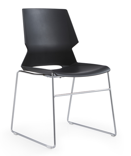 [WH04] SILLA DE ESPERA PARKER NEGRO(67*56*45CM)