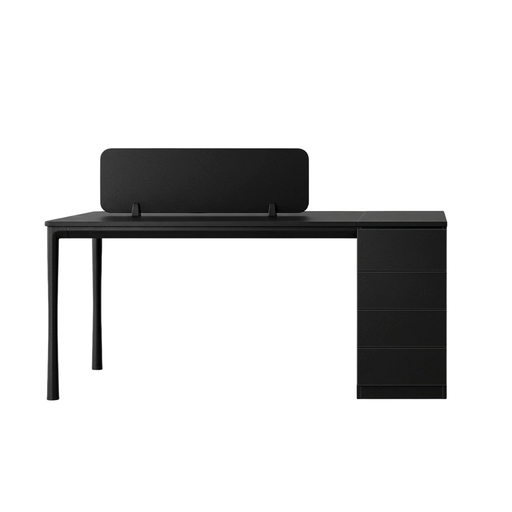 [230831-N] WORKSTATION DE 2/P MODELO LARSON NEGRO(WS23083) (48*48*30CM)